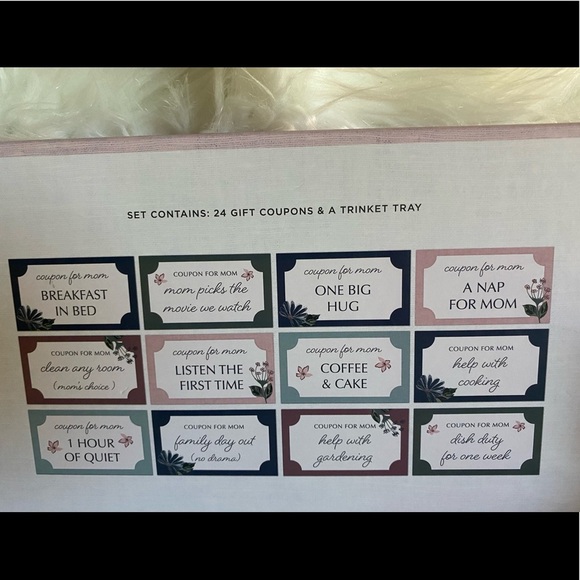 Gartner Studios Coupons For Mom In Trinket Tray - 24 Gift Coupons Mother’s Day - Picture 4 of 4